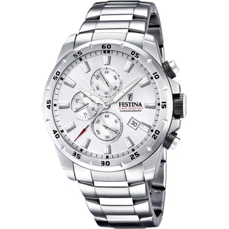 OROLOGIO FESTINA TIMELESS CHRONOGRAPH F20463/1 ARGENTO CINTURINO IN ACCIAIO, UOMO