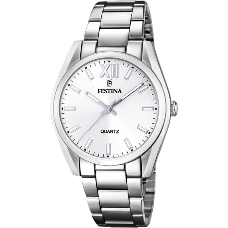 OROLOGIO FESTINA F20622/1 COLLEZIONE ALLEGRIA, ARGENTO, CINTURINO IN ACCIAIO, DONNA.