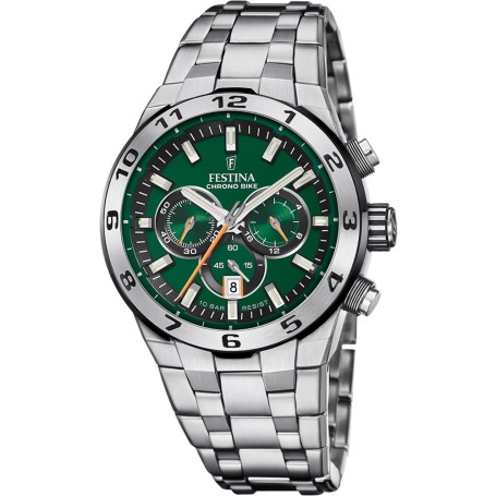 OROLOGIO DA UOMO FESTINA CHRONO BIKE VERDE CON CINTURINO IN ACCIAIO F20670/2