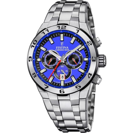 OROLOGIO DA UOMO FESTINA CHRONO BIKE BLU CON CINTURINO IN ACCIAIO F20670/3