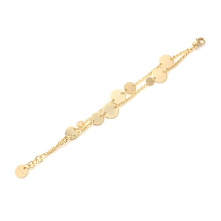 Bracciale con medagliette dorato