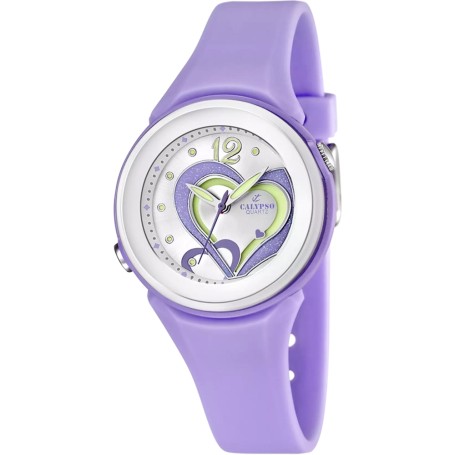 OROLOGIO CALYPSO TRENDY K5576/4 ARGENTO CINTURINO GOMMA, DONNA