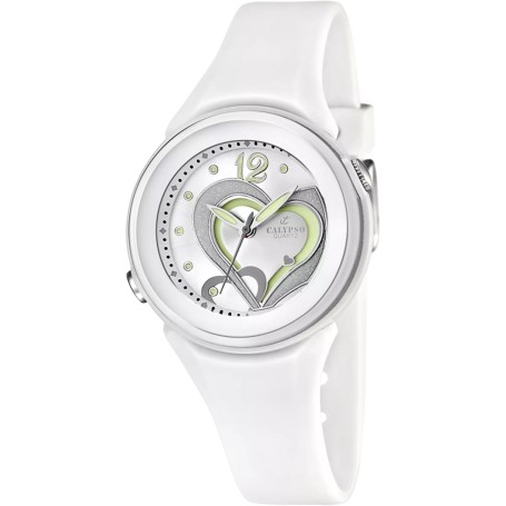OROLOGIO CALYPSO TRENDY K5576/1 ARGENTO CINTURINO GOMMA, DONNA