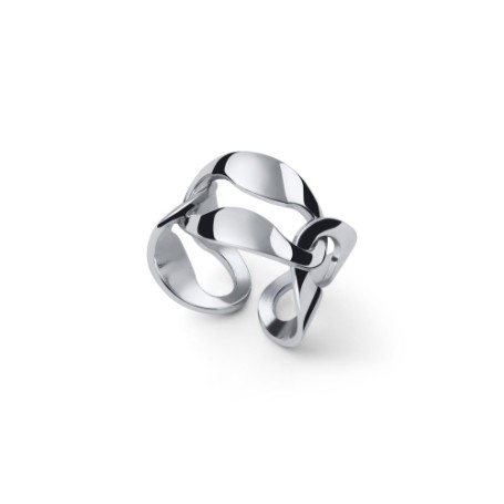 Anello maglia marina argentata