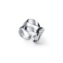 Anello maglia marina argentata