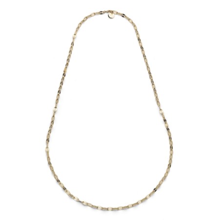 Collana lunga maglia marina dorata