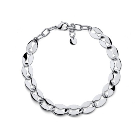 Collana maglia marina argentata