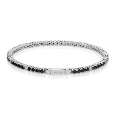 Bracciale Tennis pietre nere e bianche
