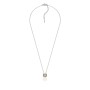 Collana in argento bicolore con pavé