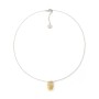 Collana in argento bicolore con zirconi