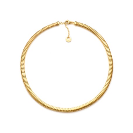 Collana tubogas in argento dorato