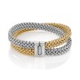 Bracciale in argento bicolore