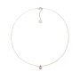 Collana in argento bicolore con cuore pavé