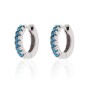 Orecchini in argento con zirconia cubica azzurro