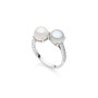 Anello in argento con perle