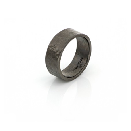 Anello in argento brunito