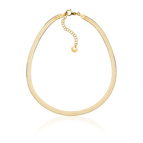 Collana in argento dorato Herringbone