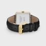 La Tétragone Multifunction Watch Leather, Black Lizard, Gold Colour