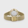 Boho Chic Petite Watch Mesh, White, Gold Colour