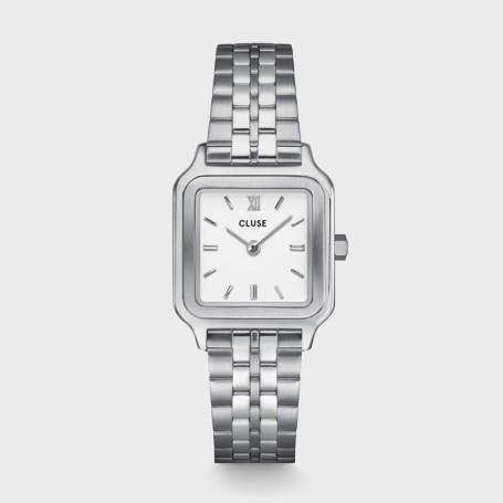 Gracieuse Petite Watch Steel, White, Silver Colour