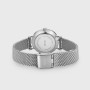 Boho Chic Petite Watch Mesh, White, Silver Colour