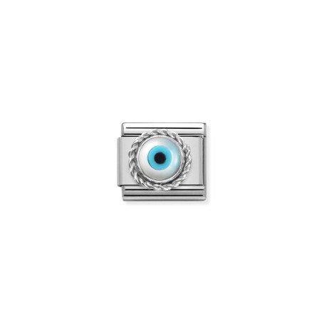 Nomination Link Composable Classic Occhio Greco in Argento