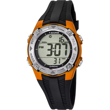 OROLOGIO CALYPSO K5685/7 ARANCIONE CINTURINO GOMMA, BAMBINI