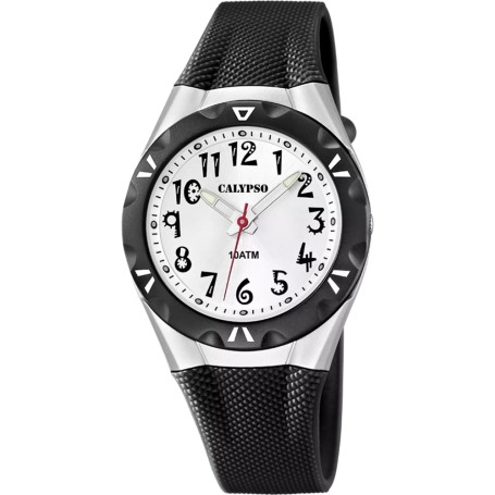 OROLOGIO CALYPSO SWEET TIME K6064/2 ARGENTO CINTURINO GOMMA, BAMBINI