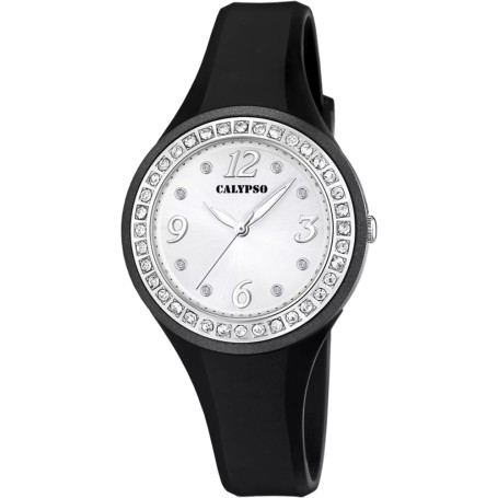 OROLOGIO CALYPSO TRENDY K5567/F BIANCO CINTURINO GOMMA, DONNA