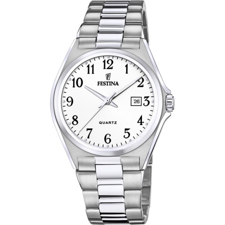 OROLOGIO FESTINA F20552/1 BIANCO CON CINTURINO IN ACCIAIO, UOMO