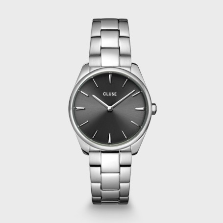 Féroce Petite Watch Steel, Dark Grey, Silver Colour
