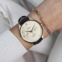 Minuit Multifunction Watch Leather, Black Lizard, Gold Colour
