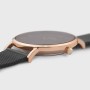 Minuit Watch Mesh, Full Black, Rose Gold Colour