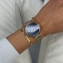 Triomphe Watch Mesh, Black, Gold colour