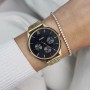 Minuit Multifunction Watch Steel, Black, Gold Colour
