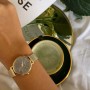Boho Chic Petite Watch Mesh Crystals, Grey, Gold Colour