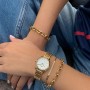 Féroce Mini Watch Steel White, Gold Colour