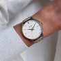 Minuit Date Watch Steel, Coconut Milk, Two-Tone