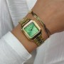 Gracieuse Petite Watch Steel, Light Green, Gold Colour