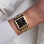 Gracieuse Watch Steel, Black, Gold Colour