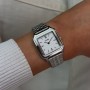 Gracieuse Watch Steel, White, Silver Colour