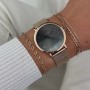 Minuit Watch Mesh, Grey, Rose Gold Colour