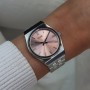 Retro 70's Watch Steel, Light Salmon, Silver Colour