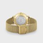 Minuit Watch Mesh, White, Gold Colour