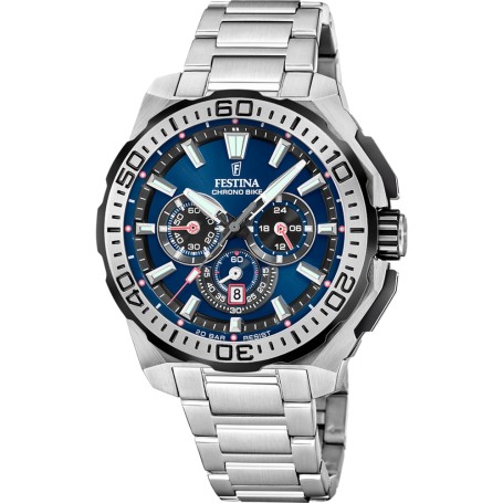 OROLOGIO DA UOMO FESTINA CHRONO BIKE F20724/2 BLU CINTURINO IN ACCIAIO