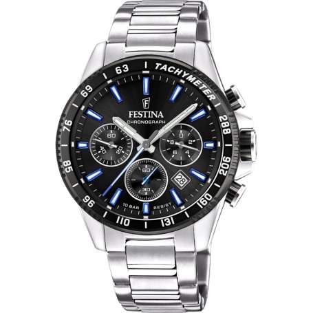 OROLOGIO FESTINA F20560/5 NERO CINTURINO IN ACCIAIO, UOMO