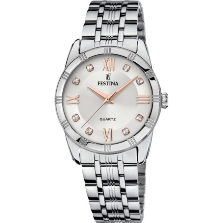 OROLOGIO FESTINA MADEMOISELLE F16940/B ARGENTO CON CINTURINO IN ACCIAIO, DONNA