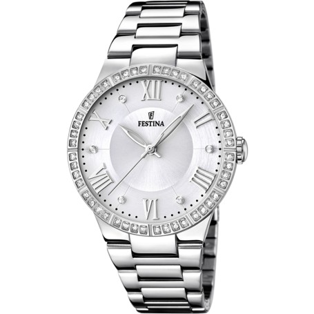 OROLOGIO FESTINA BOYFRIEND F16719/1 BIANCO CON CINTURINO IN ACCIAIO, DONNA