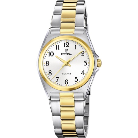 OROLOGIO FESTINA IN ACCIAIO CLASSICO F20556/1 BIANCO CON CINTURINO IN ACCIAIO, DONNA